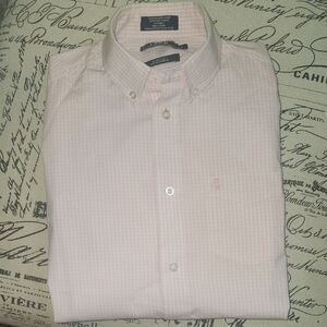 Boy's Izod Button-Down Dress Shirt - Pink&White Check